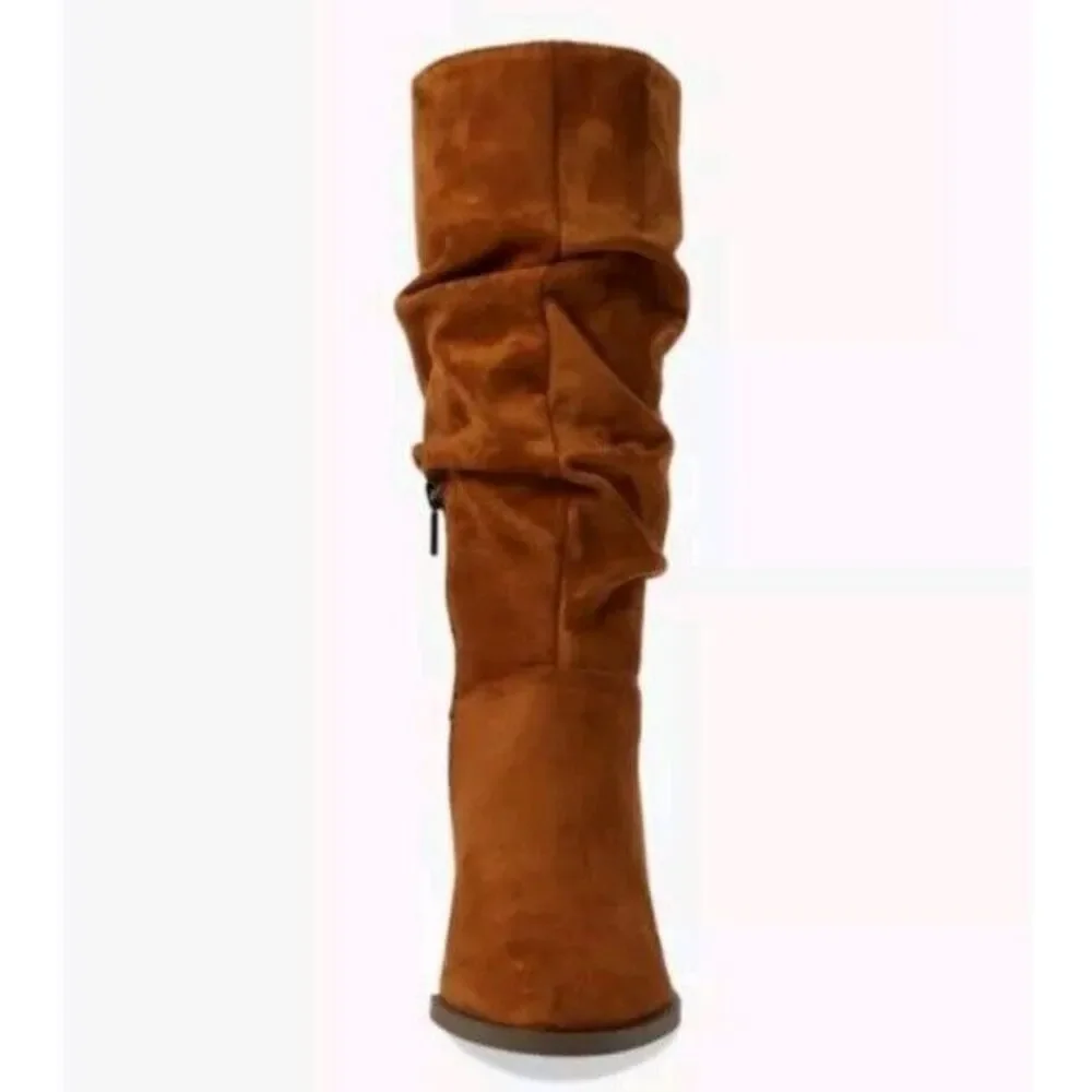 Kenneth Cole Reaction Sonia Slouch Boots‎ Women's Size 7.5 Caramel Brown